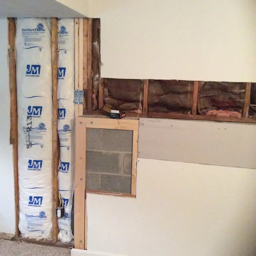 Wall insulation replacement during Contents Cleaning & Restoration in Cheltenham